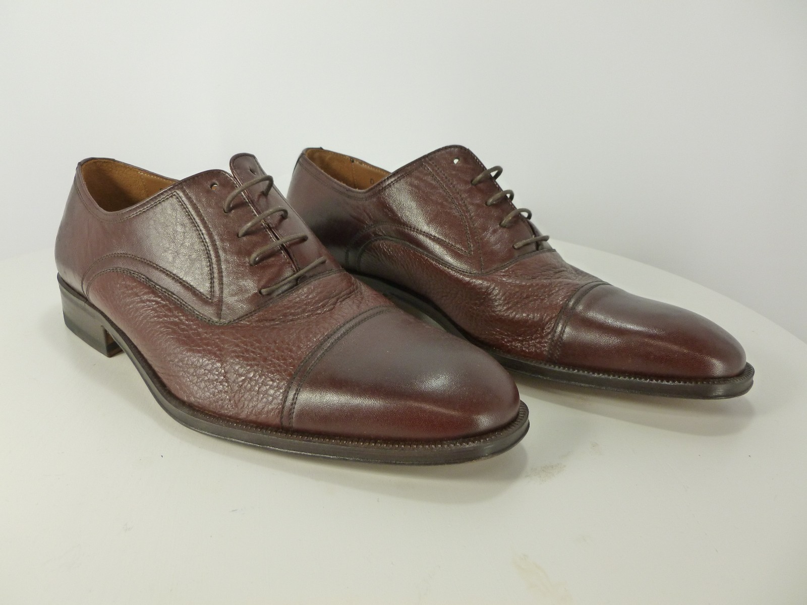 BROWN LEATHER OXFORD DRESS SHOES 