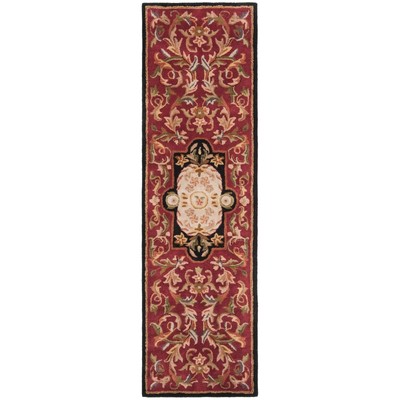 Classic Collection 2' x 3' Red / Black CL220C Handmade Traditional Oriental P...
