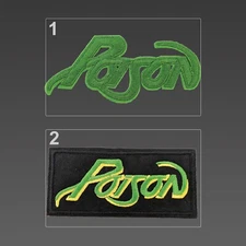 Poison Patch, Poison Logo Patch, Iron On Embroidered Band Patches