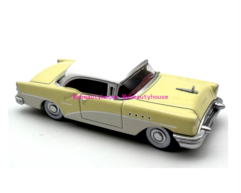 Литая под давлением металлическая спортивная модель автомобиля 1955 Century желтая масштаба 1:87 - Изображение 3 из 4