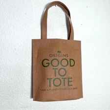 Origins Good to Tote Reusable Paper Bag New with Tags Sustainable Lightweight