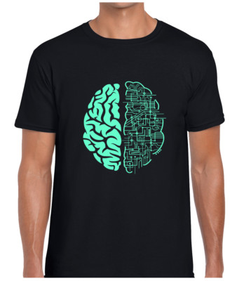 BRAIN CIRCUIT HERREN T-SHIRT TEE GAMER GAMING PC PROGRAMMIERER COOLES MODEDESIGN