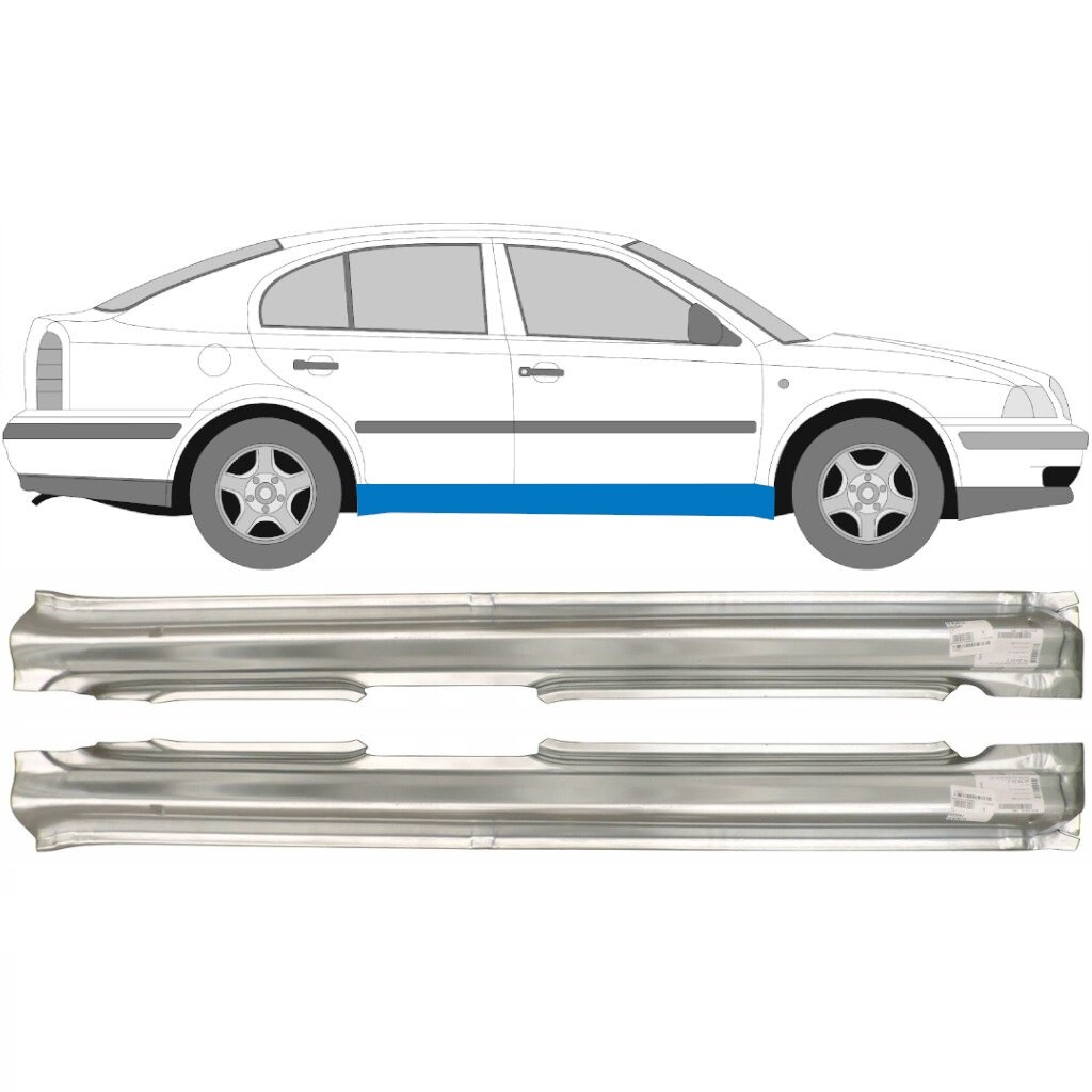 SKODA OCTAVIA 1 1996-2010 FULL SILL REPAIR PANEL ROCKER PANEL / SET OF 2 / PAIR
