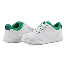 Easy Spirit Dilli Womens Pickleball White/Green Leather Sneakers