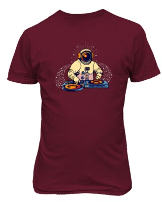 Astronaut Playing Music DJ Space Stars Party Abstract Unisex T-Shirt