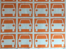 USED 144cm L x 35cm W Orla Kiely Large Car Park In Mandarin Cotton Lightweight