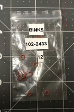 LOT OF 12 BINKS O-RING PO 102-2433