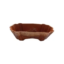 Vintage Planter USA 413 10 Brown Drip Glaze Mid Century Modern Planter
