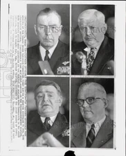 1954 Press Photo Top Pentagon officials at Senate Armed Services hearing in DC