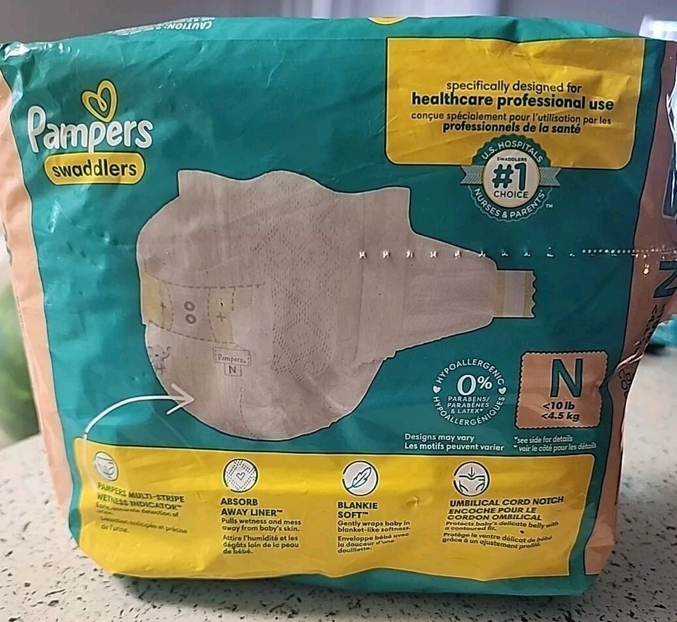 Pampers Swaddlers Newborn 20 Count ( Open Bag) Full eBay