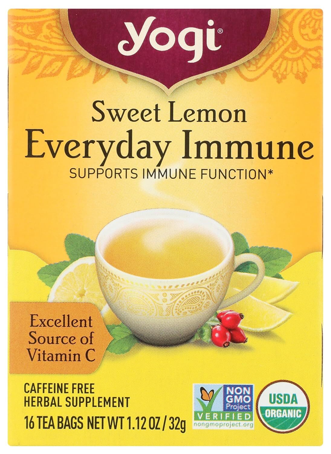 Йогический чай со сладким лимоном Everyday Immune 16 Карат