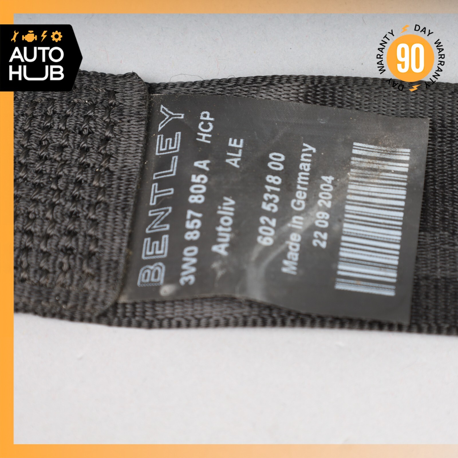 03-10 Bentley Continental GT Coupe Rear Left Driver Side Seat Belt OEM