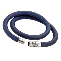 Endless Double Blue Leather Bracelet W/stainless Lock (14.17 Inch), 12104-36 on sale Endless Double Blue Leather Bracelet W/stainless Lock (14.17 Inch), 12104-36 on sale