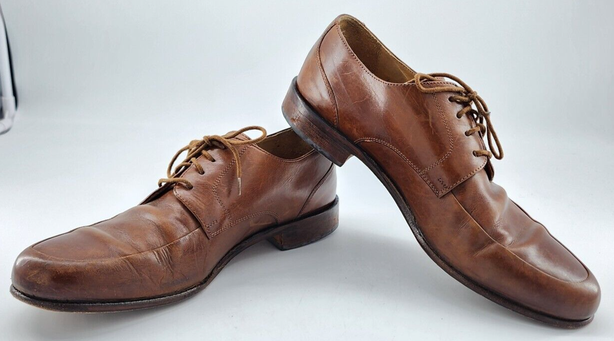 JOHNSTON‎ & MURPHY Soft Brown Italian Oxford Lace Up Dress Shoes Men\'s Size 12M Amazon.com | Johnston & Murphy Men main image 3