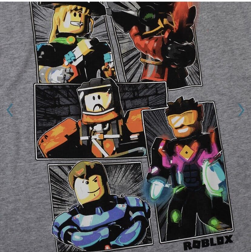 LICENSED Boy's ROBLOX GITD Warrior Character Print Short Sleeve