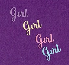 GIRL  2 die cuts scrapbook cards