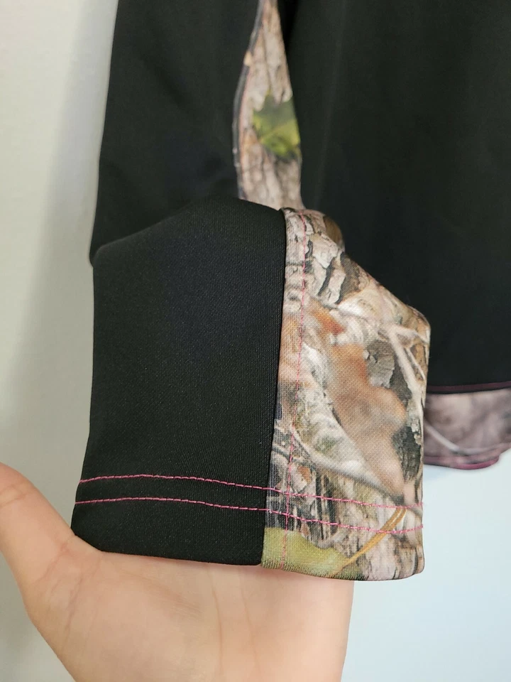 NWT True Timber Women's Sweater Long Sleve Camo Print Pullover Zipper. Size L  - Image 4 of 4