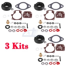 3 Carburetor Rebuild Repair Kit For OMC Johnson Evinrude 0392061 0396701 0398729