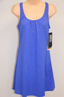 NWT Coco Reef Swimsuit Bikini  Cover Up Tank Dress Size S Royal Blue