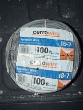 Cerrowire Low Voltage Solid Direct Burial 18/7 Sprinkler Wire Black 100 ft
