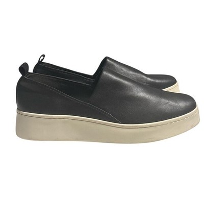 Vince Saxon Black Slip-on Platform Sneakers Shoes Size 8 M Casual Minimalist