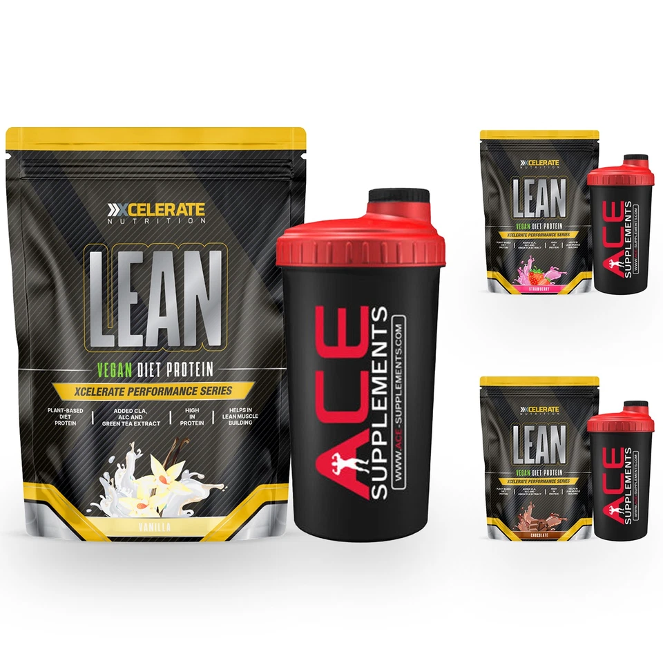 XCELERATE NUTRITION Vegan Diet Whey Protein Powder Low Carb & Sugar with CLA,L-Carnitine & Green Tea
