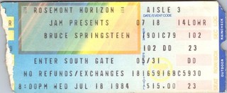 1984 BRUCE SPRINGSTEEN CONCERT TICKET ROSEMONT HORIZON JULY 18