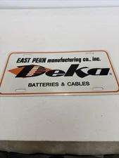 EAST PENN MANUFACTURING DEKA BATTERIES BOOSTER LICENSE PLATE
