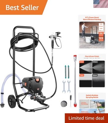 High Efficiency 750W Electric Airless Sprayer   Perfect for Home Projects
