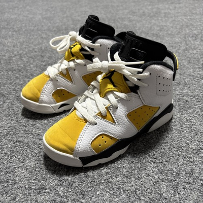 #ad Size 11C Nike Air Jordan 6 Retro Basketball Shoes Kids DV3605 170 Yellow Orchre $19.99