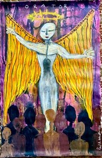 Paul Andrew Wandless, African American, oil on canvas, signed