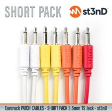 7 pcs Modular Eurorack PATCH CABLES - SHORT SELECTION PACK - 3.5mm Mono - TS
