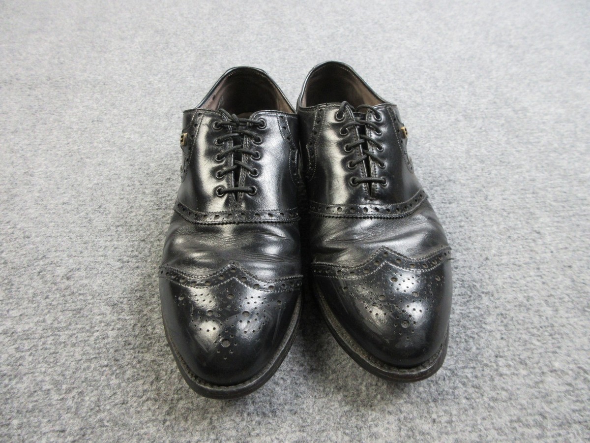 Vintage FootJoy Classics Golf Shoes 9.5D Black Calfskin 