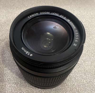 Canon EF-S 18-55mm f/3.5-5.6 III Zoom Lens AF/MF 58mm Filter
