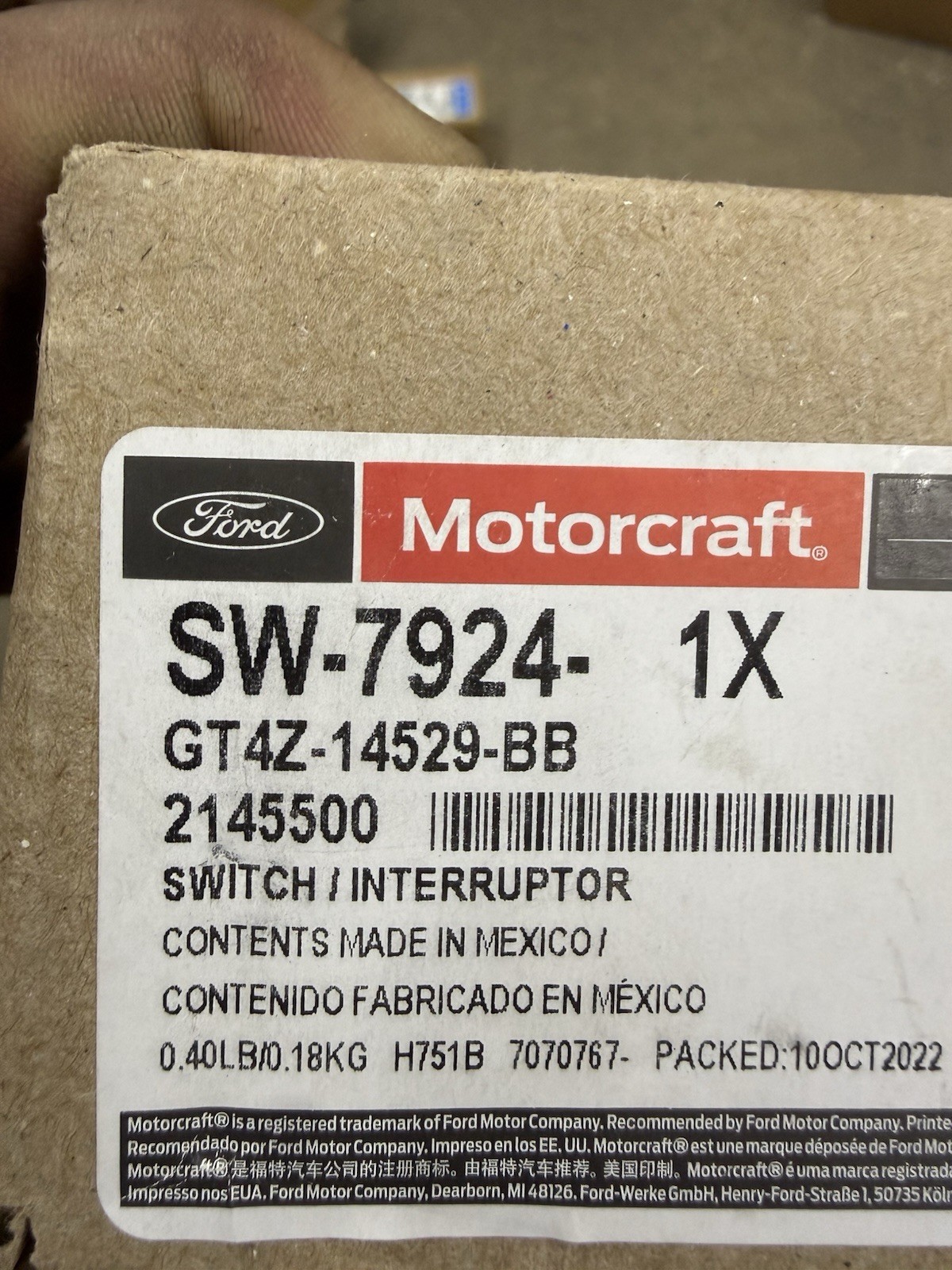 New OEM Window Switch - Ford (GT4Z-14529-BB) 2016-2024 Ford Edge - gt4z14529bb