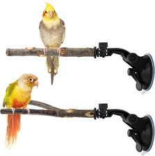 2 Pcs Parrot Perch Stand, Strong Suction Cup Bird Perch, Movable Perch Stand Bir
