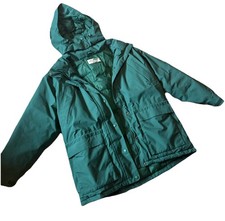 Vtg Eddie Bauer Puffer Jacket Gore-Tex Ridge Line GOOSE DownFilled Green Mens XL