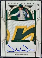 2024 National Treasures - Prospect Material Signatures Jacob Wilson /99 RC, AU
