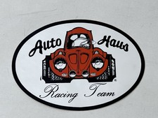 Vintage Style Auto Haus Racing Team Vw Beetle Large Oval Sticker Decal Hot Rod Vintage Style Auto Haus Racing Team Vw Beetle Large Oval Sticker Decal Hot Rod