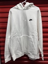 Men's Nike Sportswear Club PULLOVER Hoodie White Sz 2XL BV2654-100
