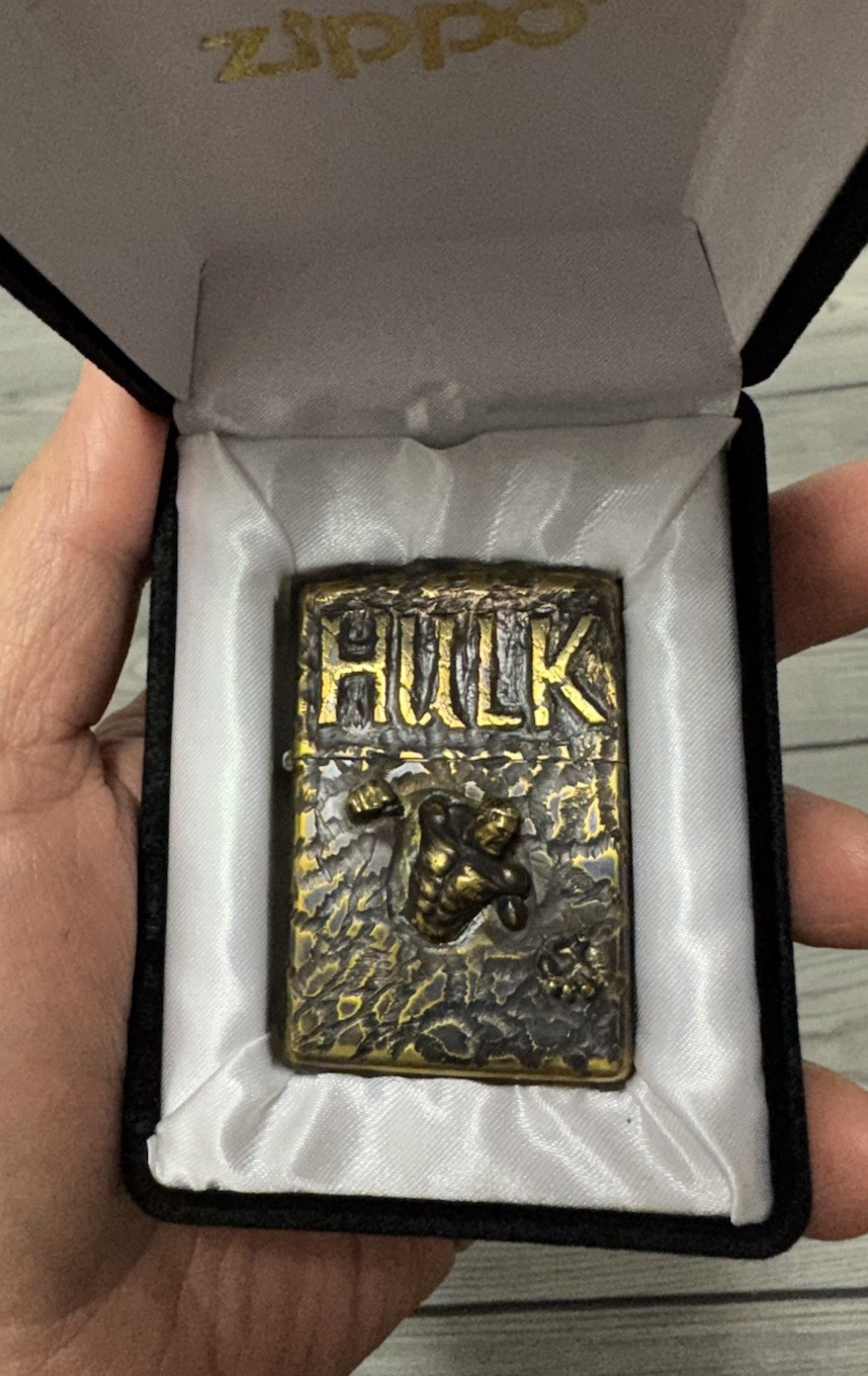 LIMITED MARVEL HULK artisanhandmade zippo, handcrafted custom