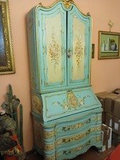 TRUMEAU LACCATO VENEZIANO MOSSO FIORI DIPINTI - BUONO STATO - PRIMI'900 EMILIA