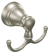 Moen Y2603BN Bath Hardware, 0.45, Brushed NickelDouble Robe Hook