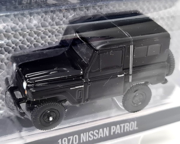 Greenlight 1/64 Nissan Patrol 1970 Black Bandit Diecast Model Car-image