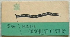 DAIMLER CONQUEST CENTURY Mk I Car Sales Brochure c1954 #R27/010/118