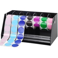 Adjustable Label Dispenser Acrylic Sticker Roll Dispenser Label Roll Holder M...