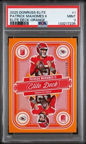 2025 Patrick Mahomes Il Elite Deck Orange /199 PSA 9 Panini Donruss Elite #1