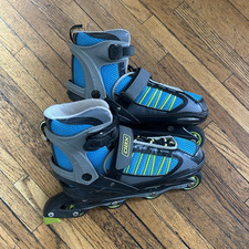 DBX Adjustable Inline Skates Blue/Gray/Black ABEC 5 Pair