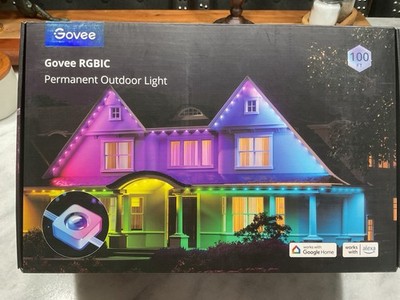 Govee RGBIC Permanent Outdoor Lights - LED 100 ft (H705A) WHITE works w Alexa  