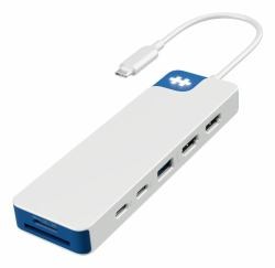 Hyper Bianco/Blu Hyperdrive Flex 9 Port Dual (Usb-C, 9 Porte), Docking Station + Hub Usb, - Immagine 4